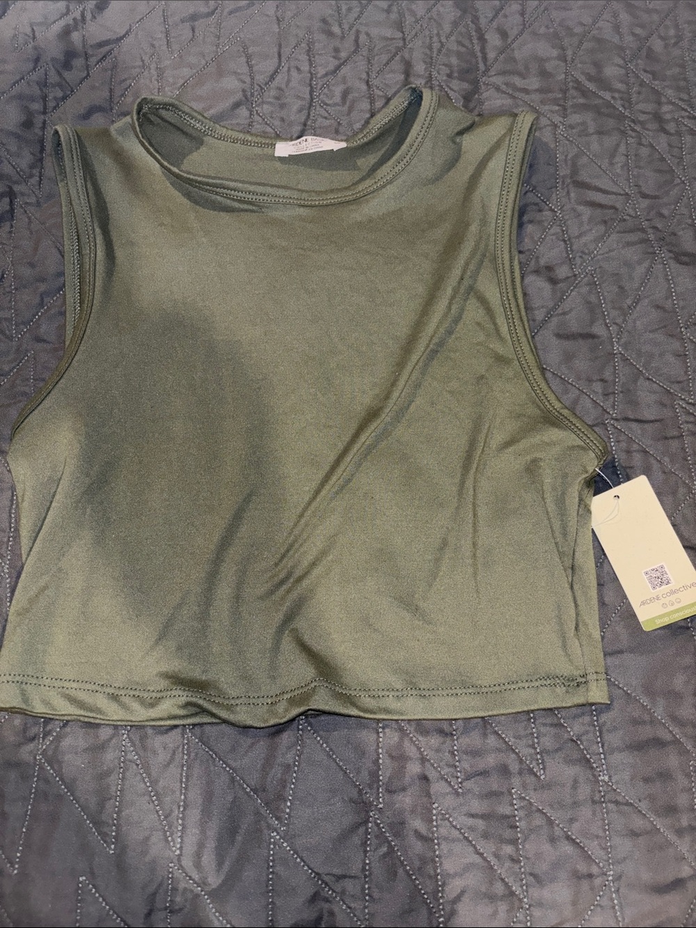 NWT Ardene Olive Green Cropped Tank